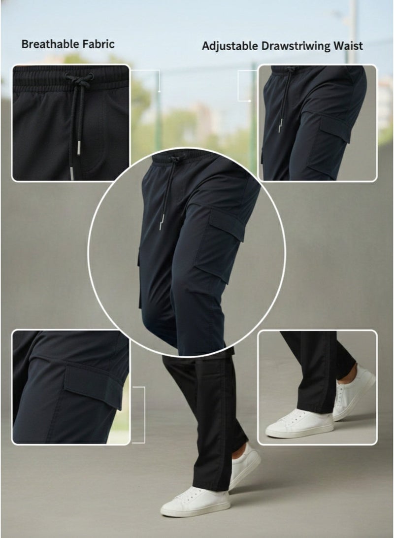 سبال بنطال رياضي للجنسين من SPALL – بنطال جوجرز رياضي فاخر للرجال والنساء، مريح للتدريب والتمارين، أسود أزرق خمري، المقاسات M L XL - Image 3